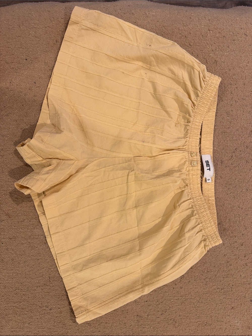 Set Active Resort Yellow Elastic-Waist Women's Boxer Shorts
